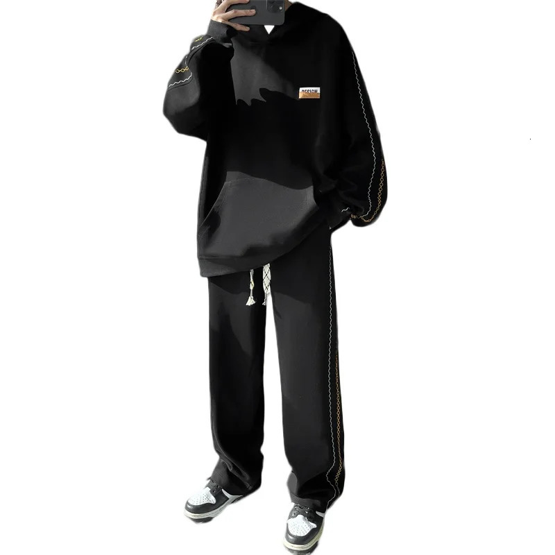 Two-piece Set Men Trends Costumes Pants Sets 2 Piece Set Mens Clothing Fashion Suits Sweatsuit Sports Sweats Trendy 240715
