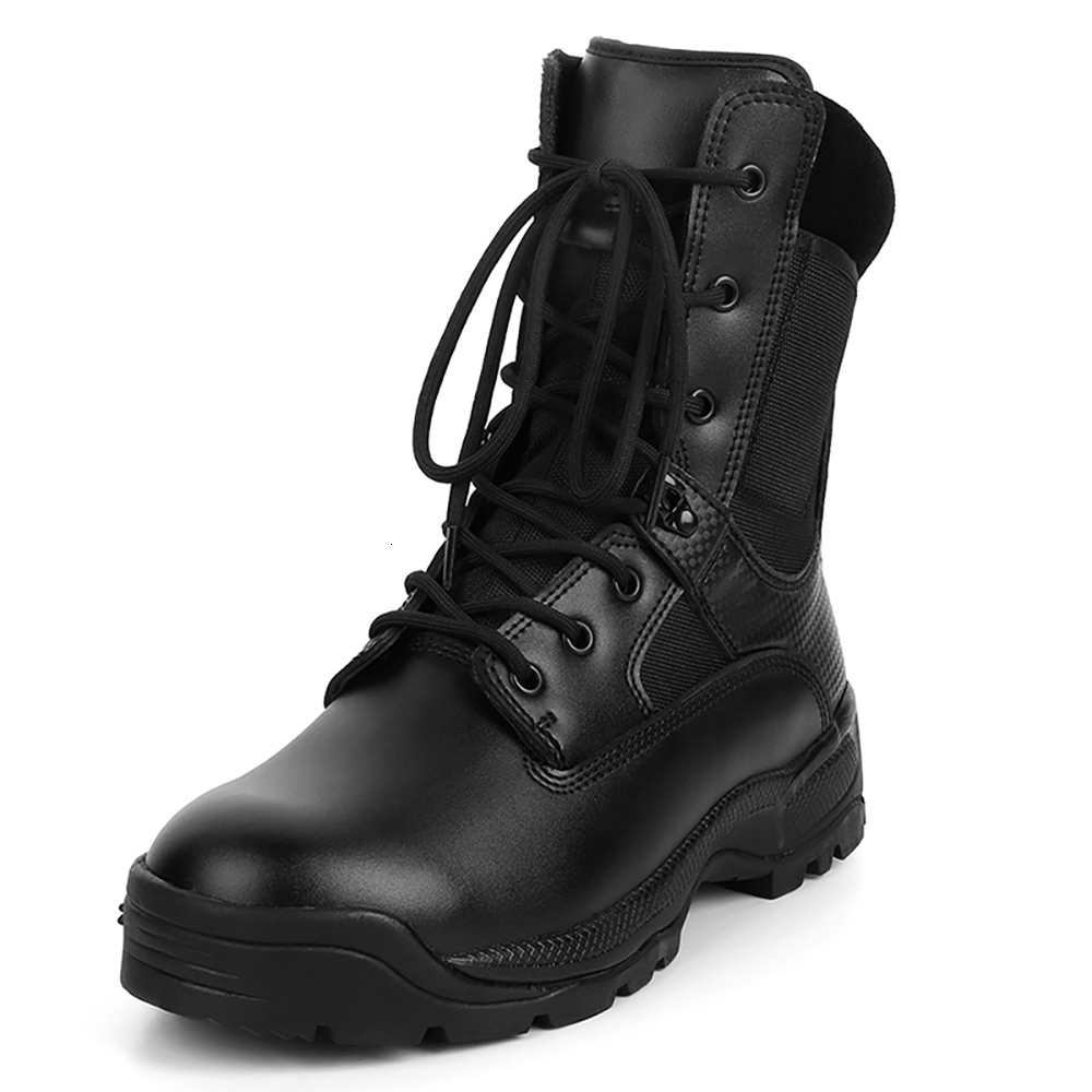 Cqb.Fury Black Leather 511 Durable High Quality Tactical Hunting Training Boots