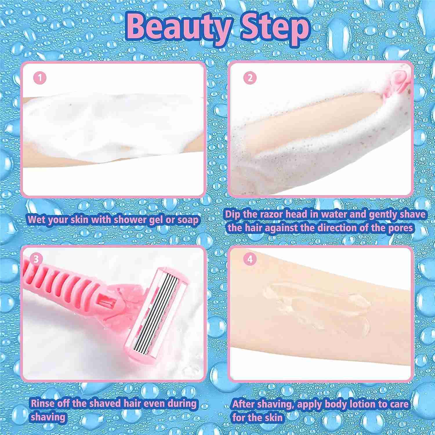 High Quality Men Safety Razor Blade 6-Layer Germany Stainless Steel Shaving Blades Manual Shaver Head B240709