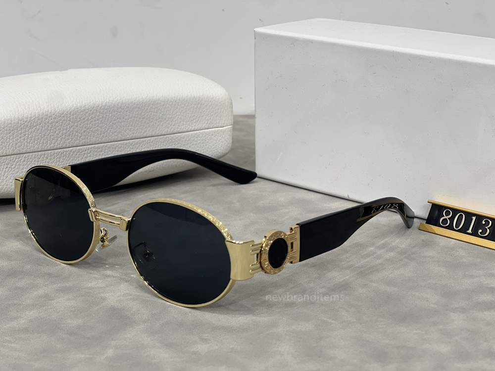 Top Fashion oval designer sunglasses sunglass Men classic attitude Metal round frame Popular retro avant-garde outdoor uv 400 protection sunglasses