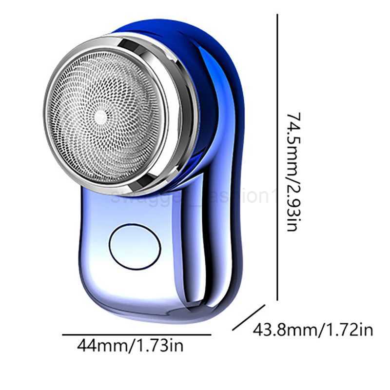 1Pc Mini Shaver For Men Travel Pocket Size Electric Shaving Washable Rechargeable Cordless Trimmer Knives Face Beard RazorB240709