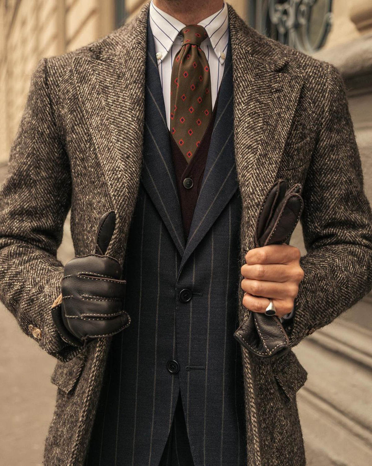 Casual Men Suits Thick Wool Custom Made Three-Button Tuxedos Peaked Lapel Blazer Back Vent Business High Quality Popular Cheap Price Long Coat C517