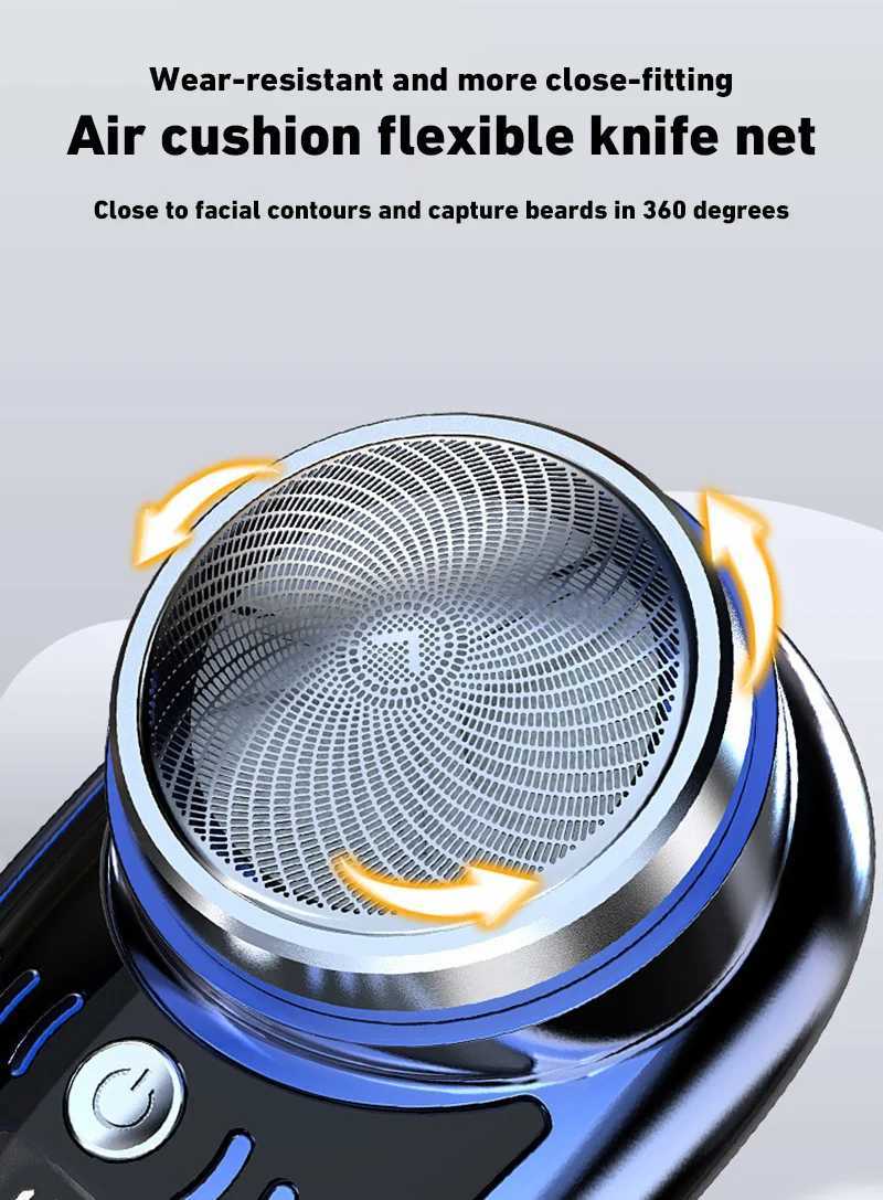 New Mini Electric Travel Shaver For Men Portable Pocket Shaver Cordless Shaving Face Razor Rechargeable Beard Trimmer RazorsB240709
