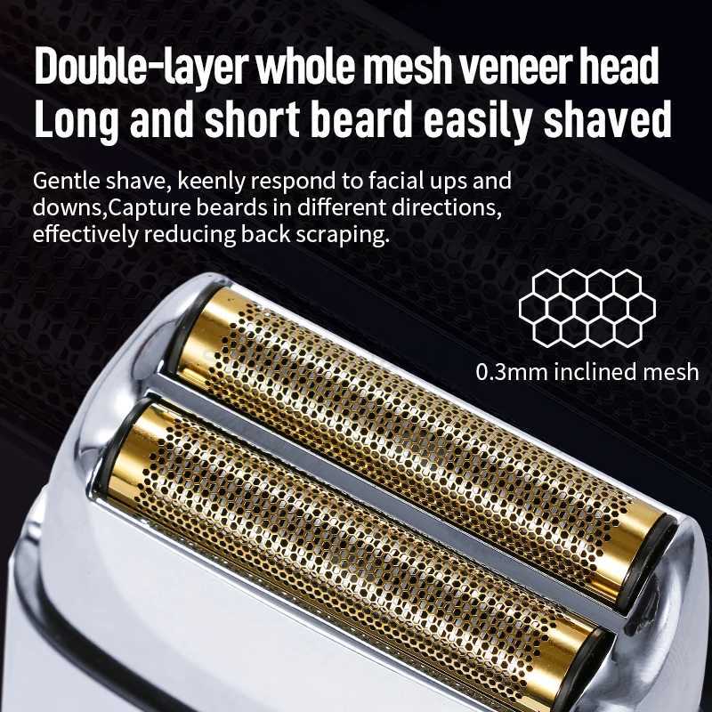 Kemei Tx1 Rechargeable Metal Housing Pro Electric Shaver For Men Hair Beard Electric Razor Bald Shaving Machine Finishing FadeB240709