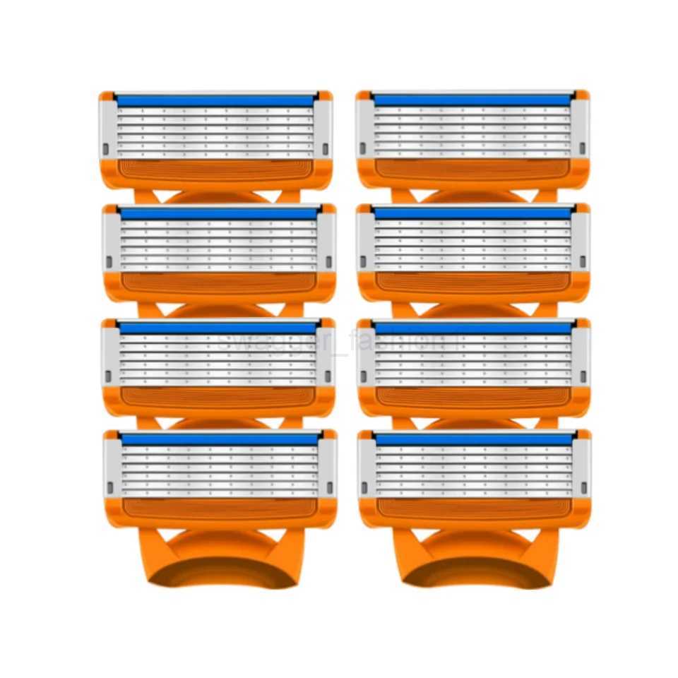 24 PCS manual five-layer razor blade vintage beard blade for men 5-blade razor blade holder Can be used in circulationB240709