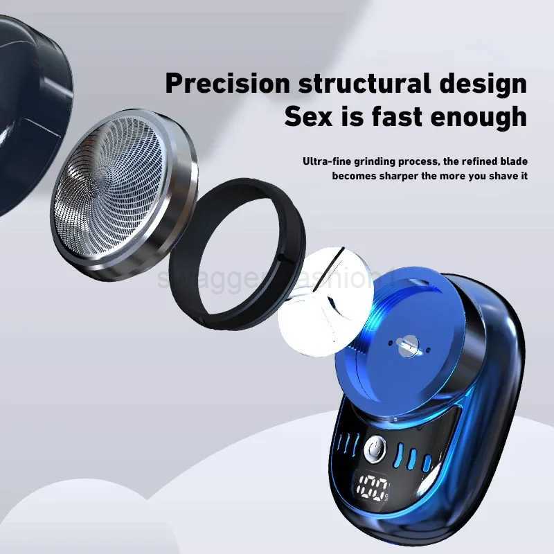 Men Electric Shaver Travel Mini Portable Detachable Shavers Waterproof Razor USB Rechargeable Beard Body Hair Trimmer RemoverBy240709