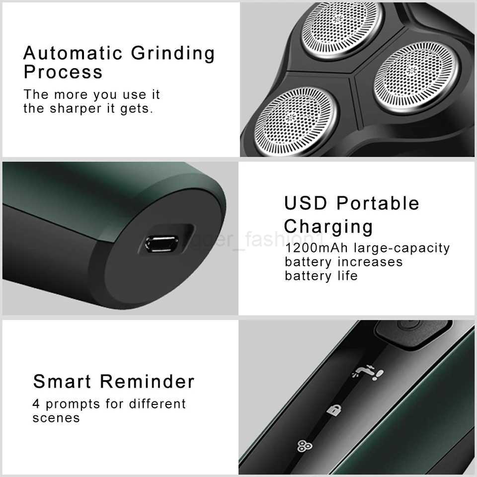 New 9D Electric Shaver USB Car-mounted High-power Full-body Wash Beard Knife Four-in-one Rechargeable RazorB240709