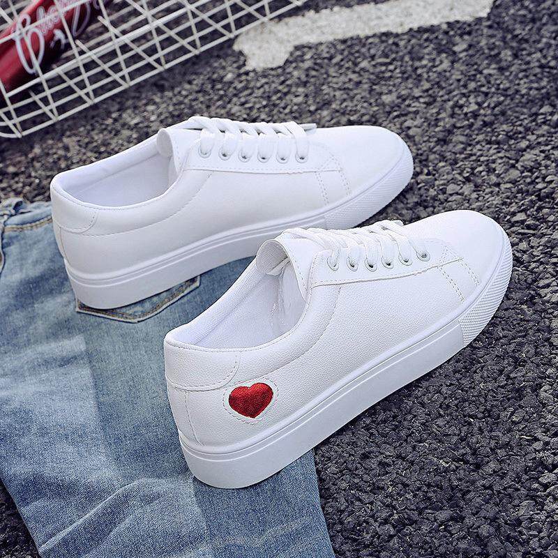 Designer lady loves small white shoes, Korean student casual leather shoes, slim fit sneakers, women's shoes