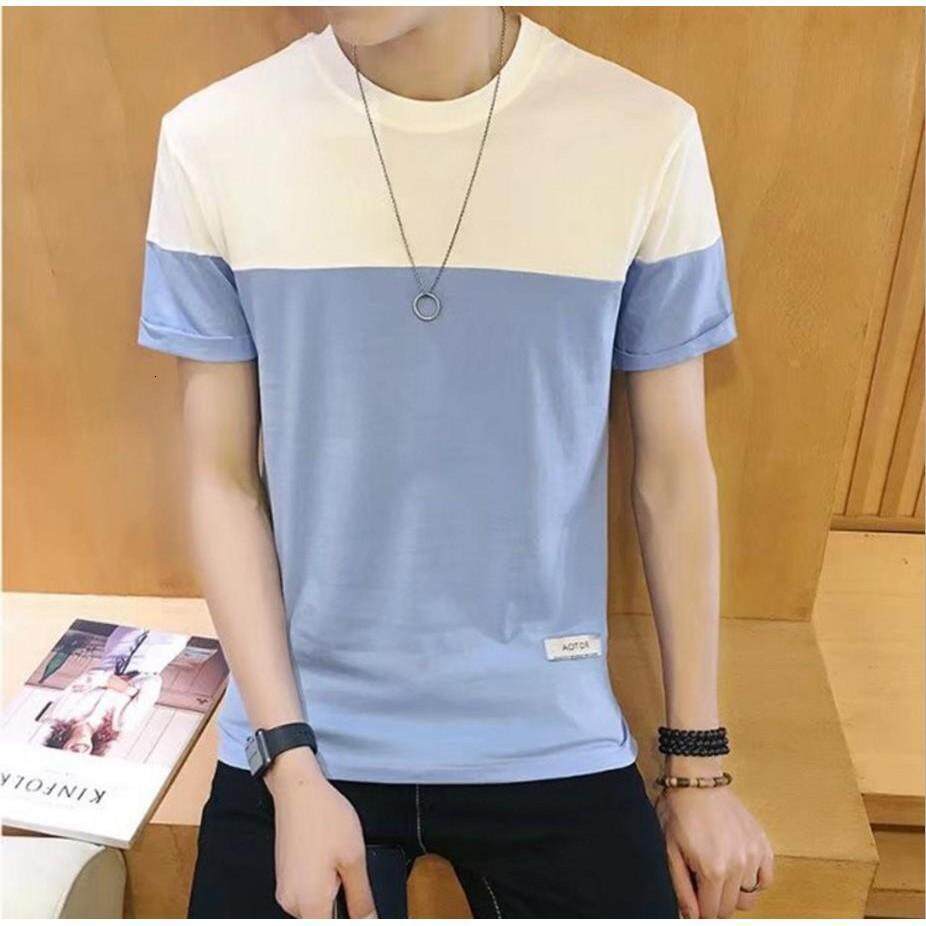 Men's Round Neck Short-sleeved Youth Teens Boy's T-shirt 4 Colors