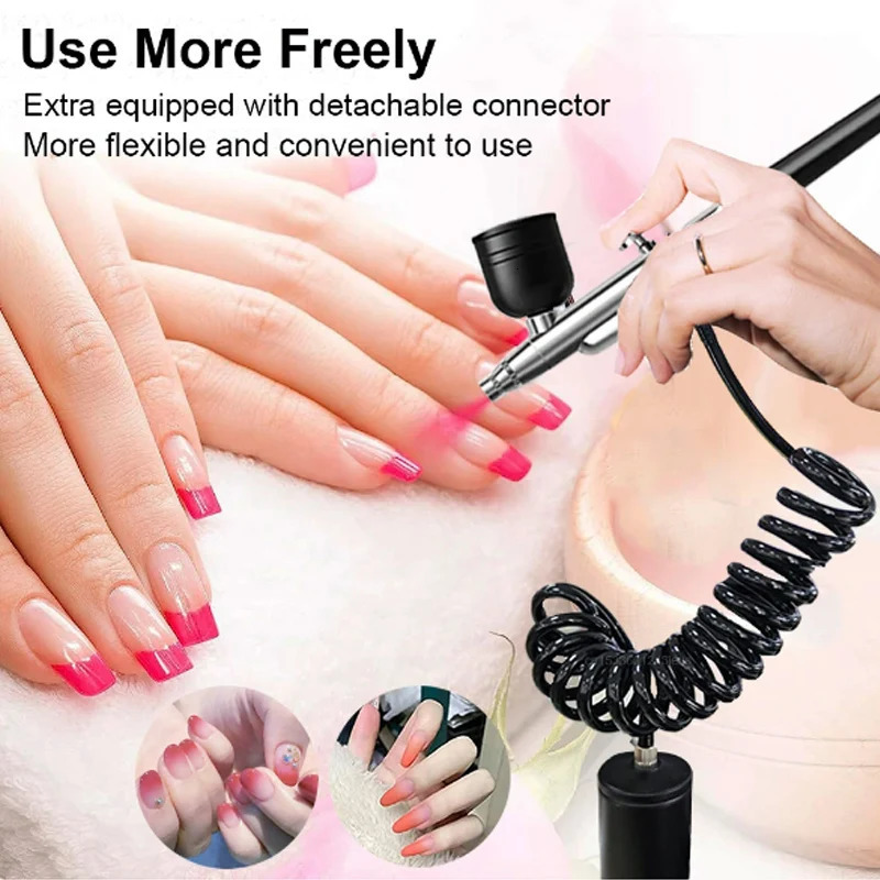 Airbrush Nail With Compressor Portable Air Brush Nail Paint Compressor For Nails Art Cake Painting Craft Airbrush Compressor 240711