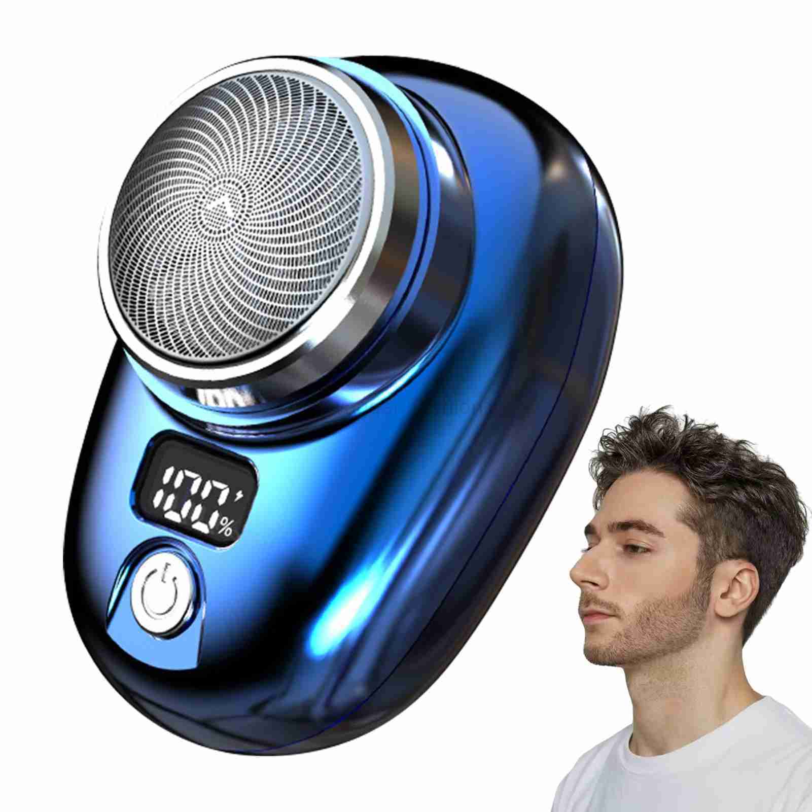 Travel Electric Shaver Pocket Electric Razor For Portable Men Mini Beard Shaver LCD Power Display Rechargeable Travel Home RazorB240709
