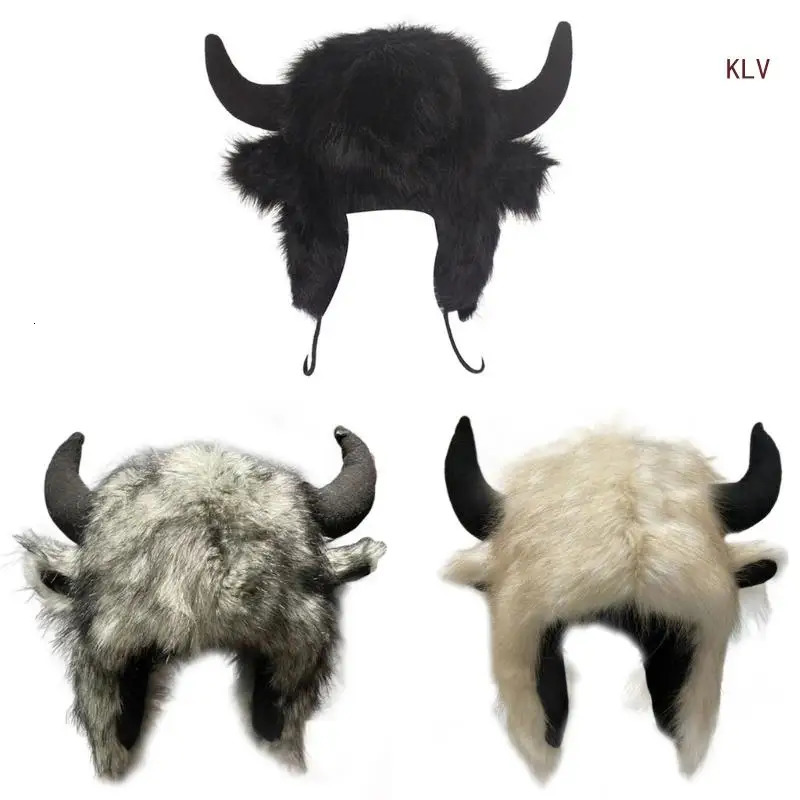 and Warm Cotton Leifeng Hat with Furry Decoration Perfect for Outdoor Activities Adults Women Men Ear Cotton Hat 240712
