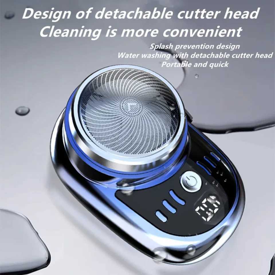 Mini Electric Shaver Mens Portable USB Rechargeable Shaver TypeC Household Shaving Machine Face Beard Razor Travel Car RazorB240709
