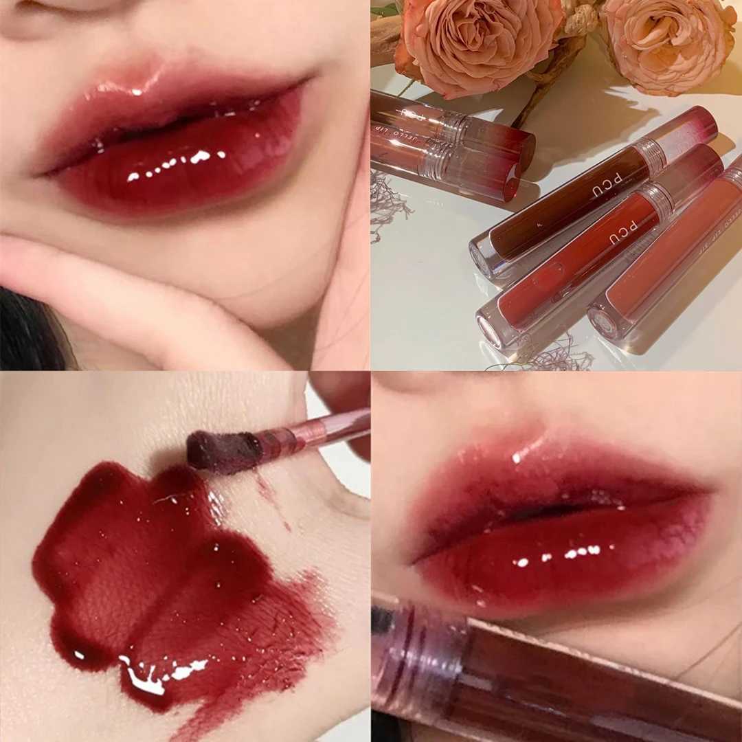 6 color tea red mirror dye lip color moisturizer liquid lipstick waterproof durable pink lip color Korean cosmetics W241101