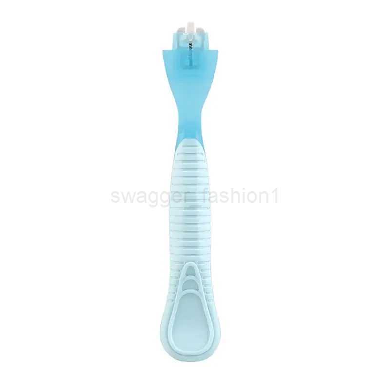 Stainless Steel Womens Razor Hair Trimmer Shaver Facial RazorWith Safety Cover 8 Blade Refills And 1 Knife HandleB240709