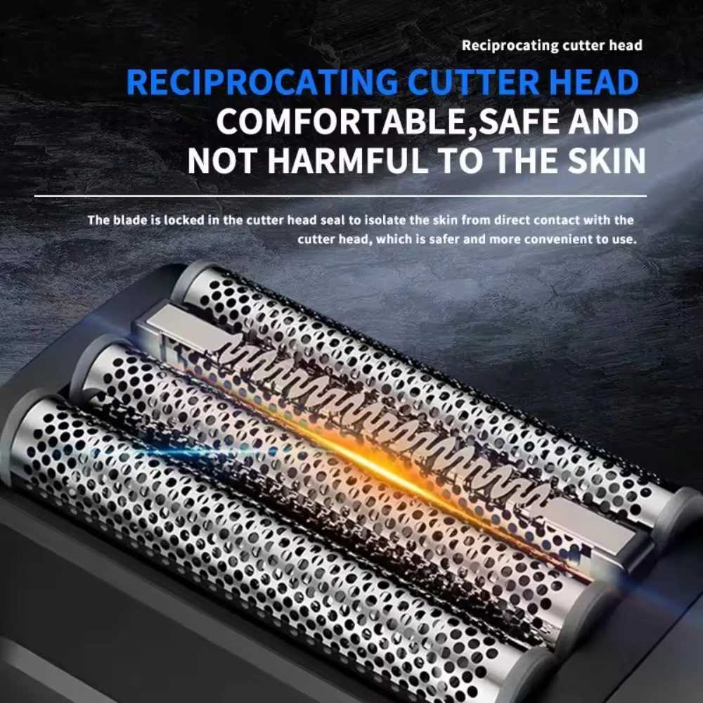 Kemei 4-Blade Professional Electric Shaver IPX7 Safety Razor Travel Portable Electric Shaving Household Beard Trimmer KM-1309B240709
