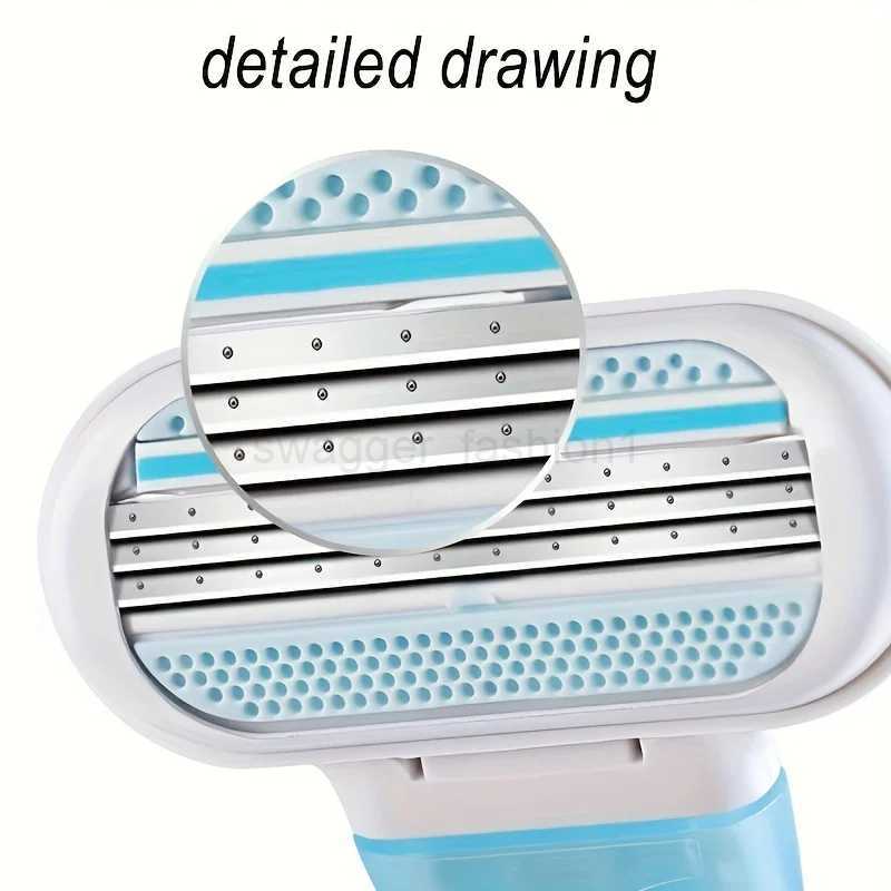 Beauty Safety Razor For Women 3-Layers Replacement Blades Womens Shaver With Lube Strip Safety Shaving Set Classic ShavingB240709