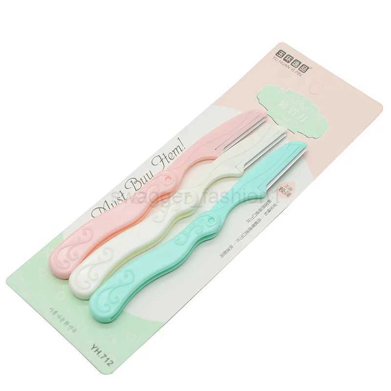 Women Face Care Hair Removal Tool Makeup Shaver Knife Eyebrow Trimmer Safe Shaving Rezors (3pcs/lot)B240709