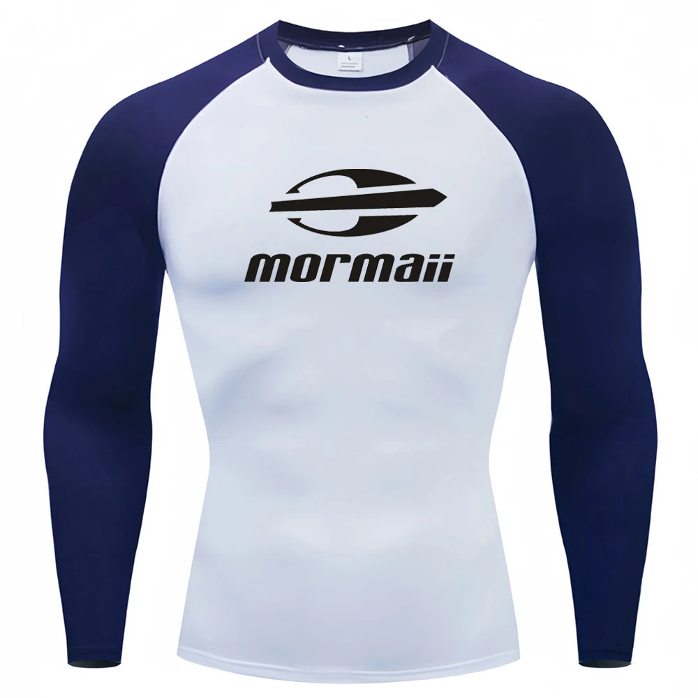 Surfing Swimming Diving TShirts Tight Long Sleeve Rash Guard Swimwear Mens UV Protection Surf Clothing Beach Floatsuit Tops 240717