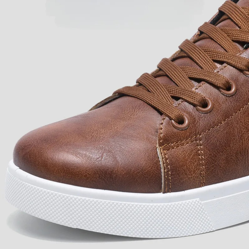 Fashion Mens PU Leather Casual Shoes Summer Lightweight Comfortable Platform Shoes Loafers Male British Flats Shoe Sneakers 240718