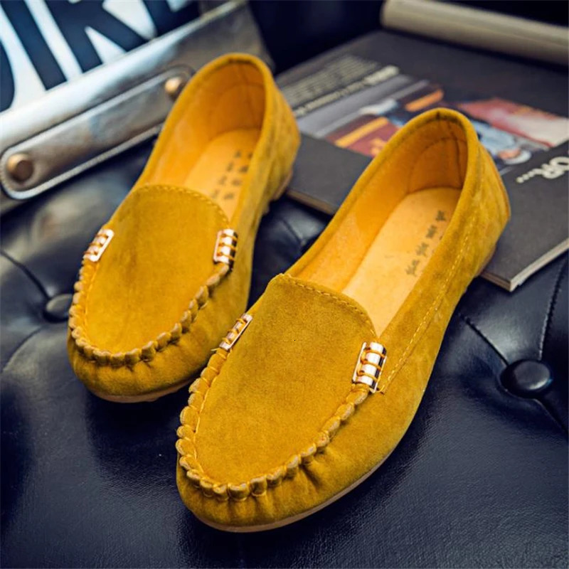 Womens Casual Flat Shoes Spring and Autumn Flat Loafers Womens Shoes Fashion Non-slip Soft Round-toe Denim Flat Shoes 240708