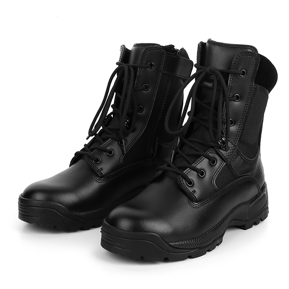 Cqb.Fury Black Leather 511 Durable High Quality Tactical Hunting Training Boots