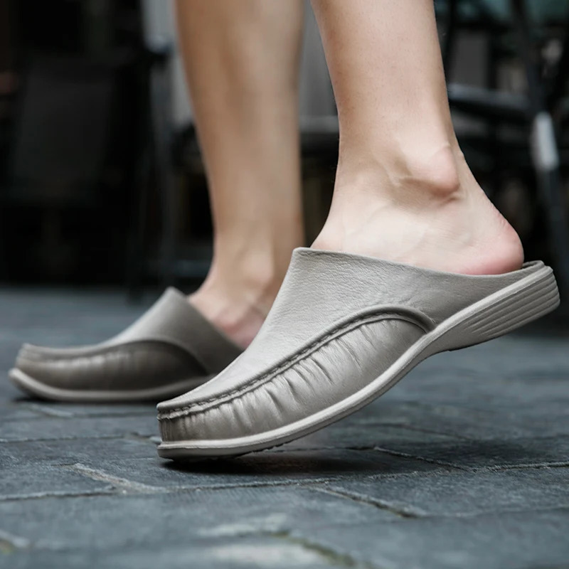 sale Men EVA Shoes Slip On Casual Walking Shoes Men Half Slippers Comfortable Soft Slippers Size 40- 47 240718