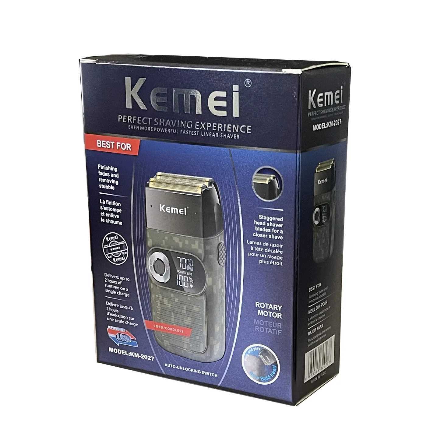 Kemei Electric Shaver Men Rechargeable Beard Shaver Electric Razor Floating Barber Hair Trimmer Face Care Shaving MachineB240709