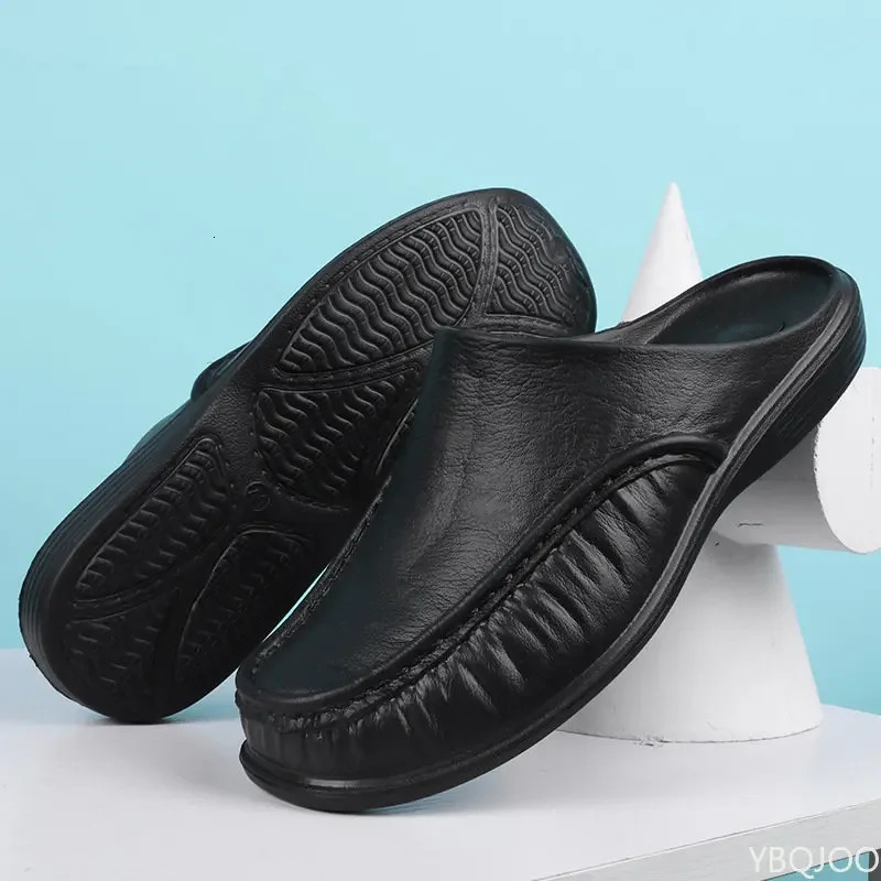 Shoes Mens Slippers EVA Slip on Flats Shoes Walking Men Half Slipper Comfortable Soft Household Sandals Size 40-47 240718