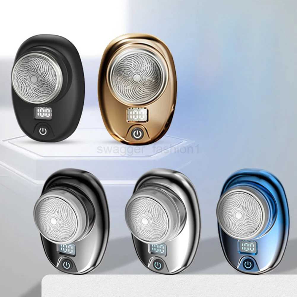 Mini Electric Razor Men Shaver USB Charging Wireless Shaver Digital Display Beard Trimmer Professional Tool for Home BusinessB240709