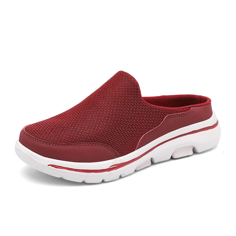 Summer Slip On Mesh Half Shoes For Men Women Slippers Lightweight Comfortable Breathable Big Size 47 48 For Drop 240718