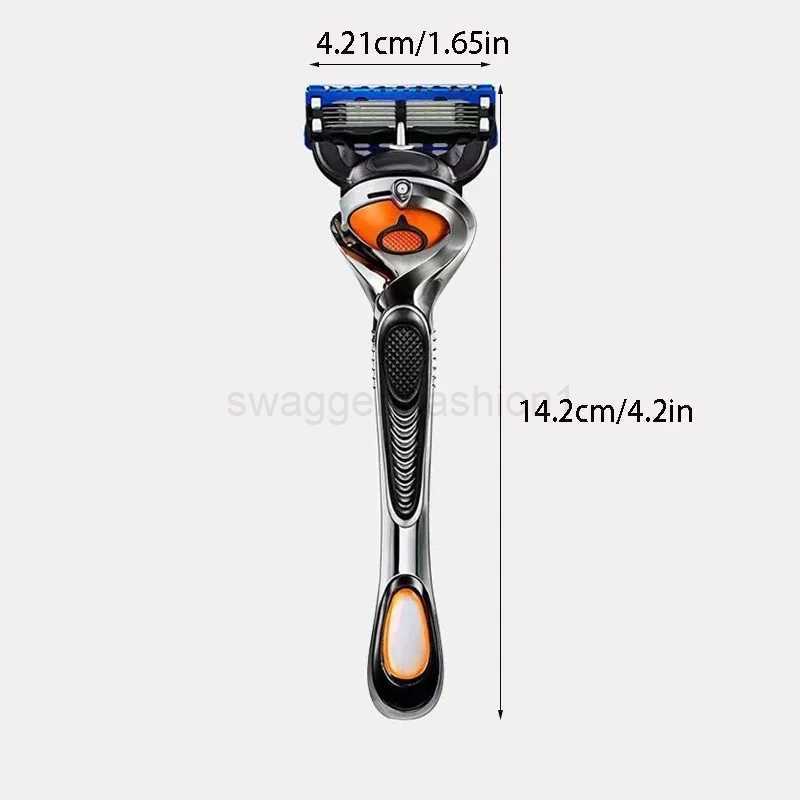 1 Razor + 4-24pcs Extra Refill Cartridges 5-layer blades Men Razor Gray Color Manual Shaver for Men Barber ShavingB240709