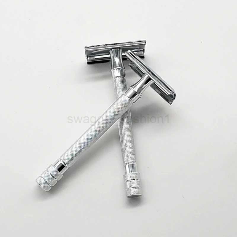 Double Edge Classic Mens Shaving Mild Hair Removal Shaver It With Small Brush Adjustable Safety Razor Face RazorB240709