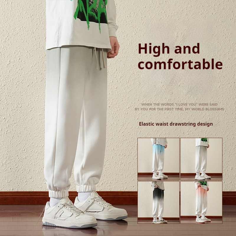 New autumn cropped pants, casual men's sports Korean version, loose and versatile, trendy brand long pants for men H718#30