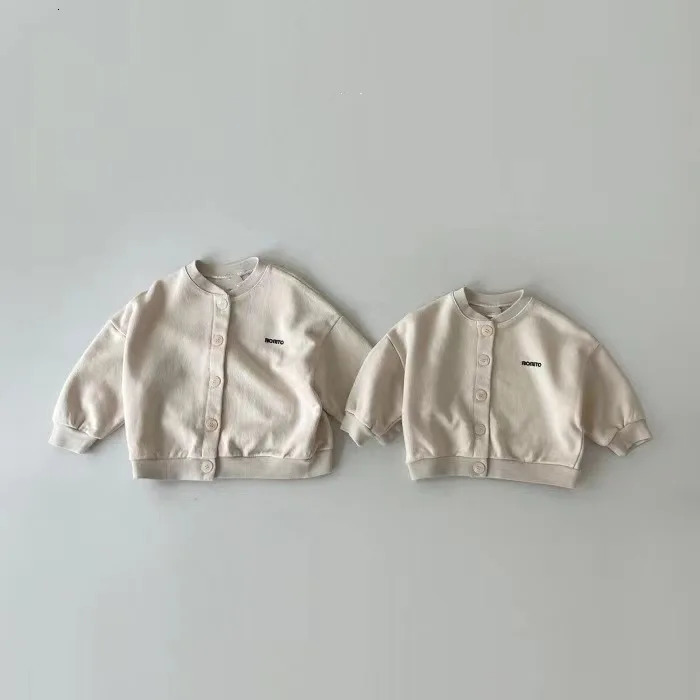 Autumn Baby Long Sleeve Casual Coat Infant Cute Letter Print Cardigan Jacket Cotton born Toddler Boy Girl Clothes 240716