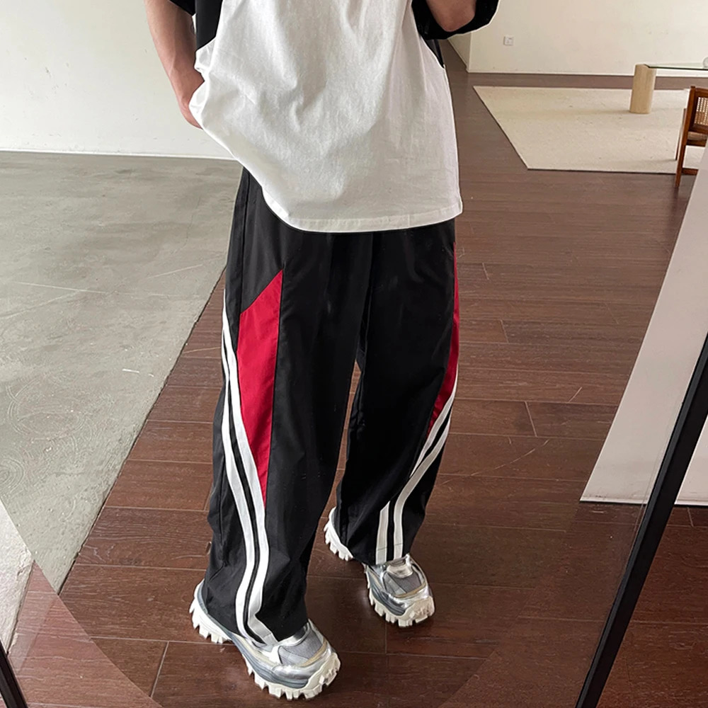 Y2K Oversized Streetwear Pants for Women Men - Korean Baggy Cargo Joggers Techwear Track Pants Summer Wide Leg Trousers Casual Street Fashion