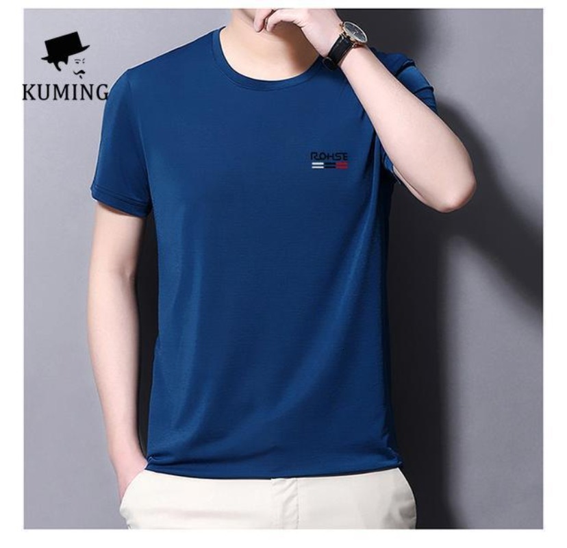 Ice Silk Quick Drying Clothes Men s T-shirt Short Sleeved Round Neck Casual Breathable Running