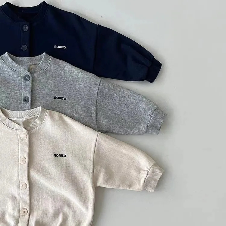Autumn Baby Long Sleeve Casual Coat Infant Cute Letter Print Cardigan Jacket Cotton born Toddler Boy Girl Clothes 240716