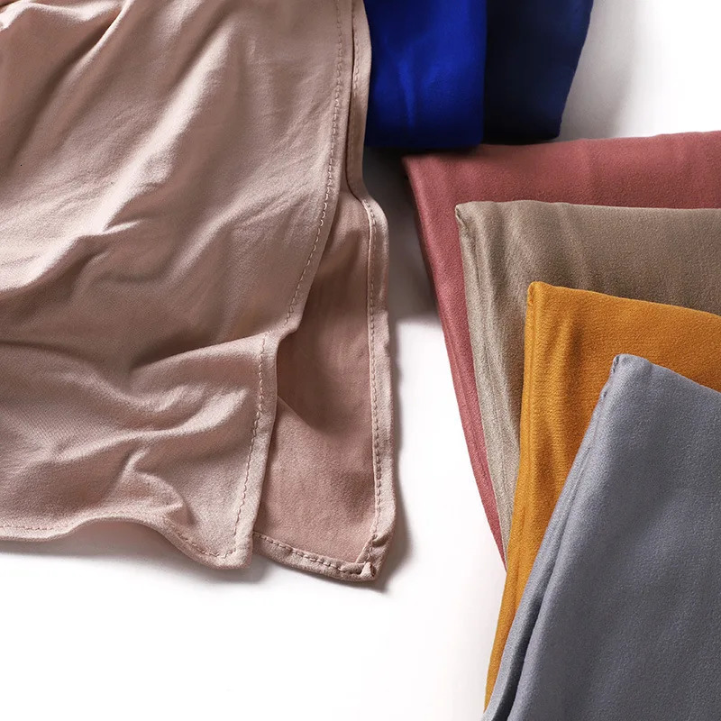 75 * 175cm thick premium Jersey headscarf womens headscarf winter scarf Muslim womens headscarf veil Islamic shawl 240710