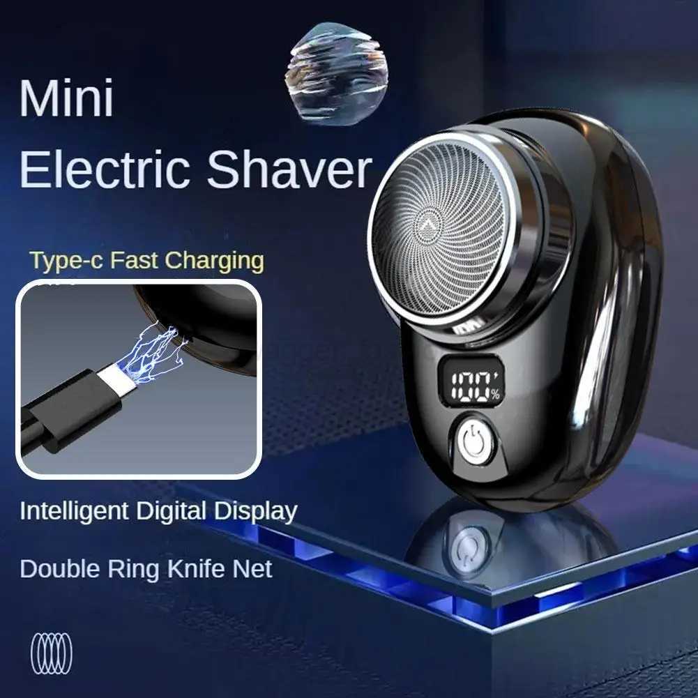 Mens Electric Shaver Usb Rechargeable Portable Razor Mens Comfort Easy Travel Mini Beard Body Hair Trimmer Mens Pocket RazorB240709