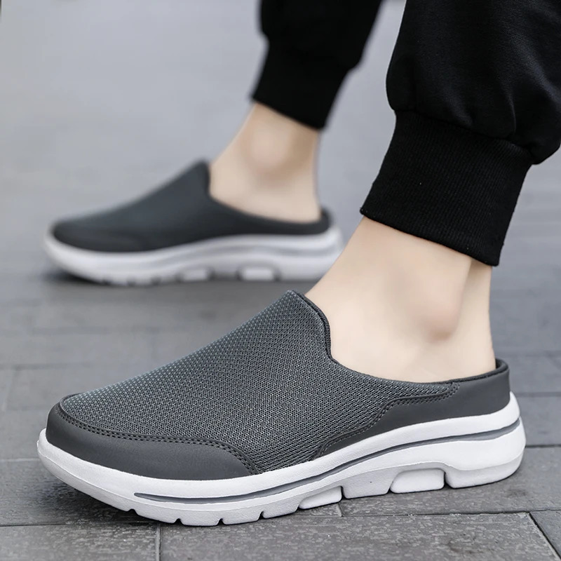 Summer Slip On Mesh Half Shoes For Men Women Slippers Men Casual Shoes Lightweight Comfortable Breathable Sandals Big Size 240718