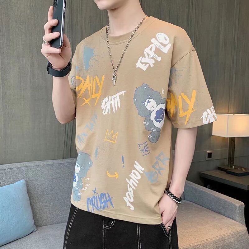 Short-sleeved Summer Half-sleeved Trend Loose T-shirt Men's Clothing