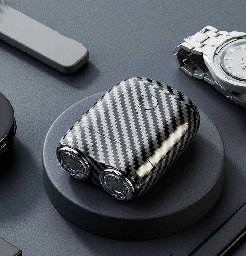 Mini Electric Shaver Double Head Mens Razor Portable Beard Trimmer Shaver IPX7 Waterproof Pocket Razor And Shaver Replace HeadB240709