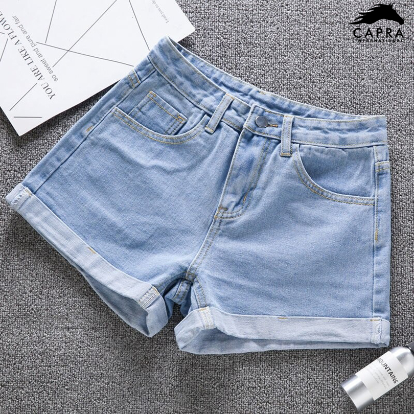 High Waist Women Plus Size Fashion New Casual Slim Jeans Short Washed Sexy Female Summer Denim Shorts