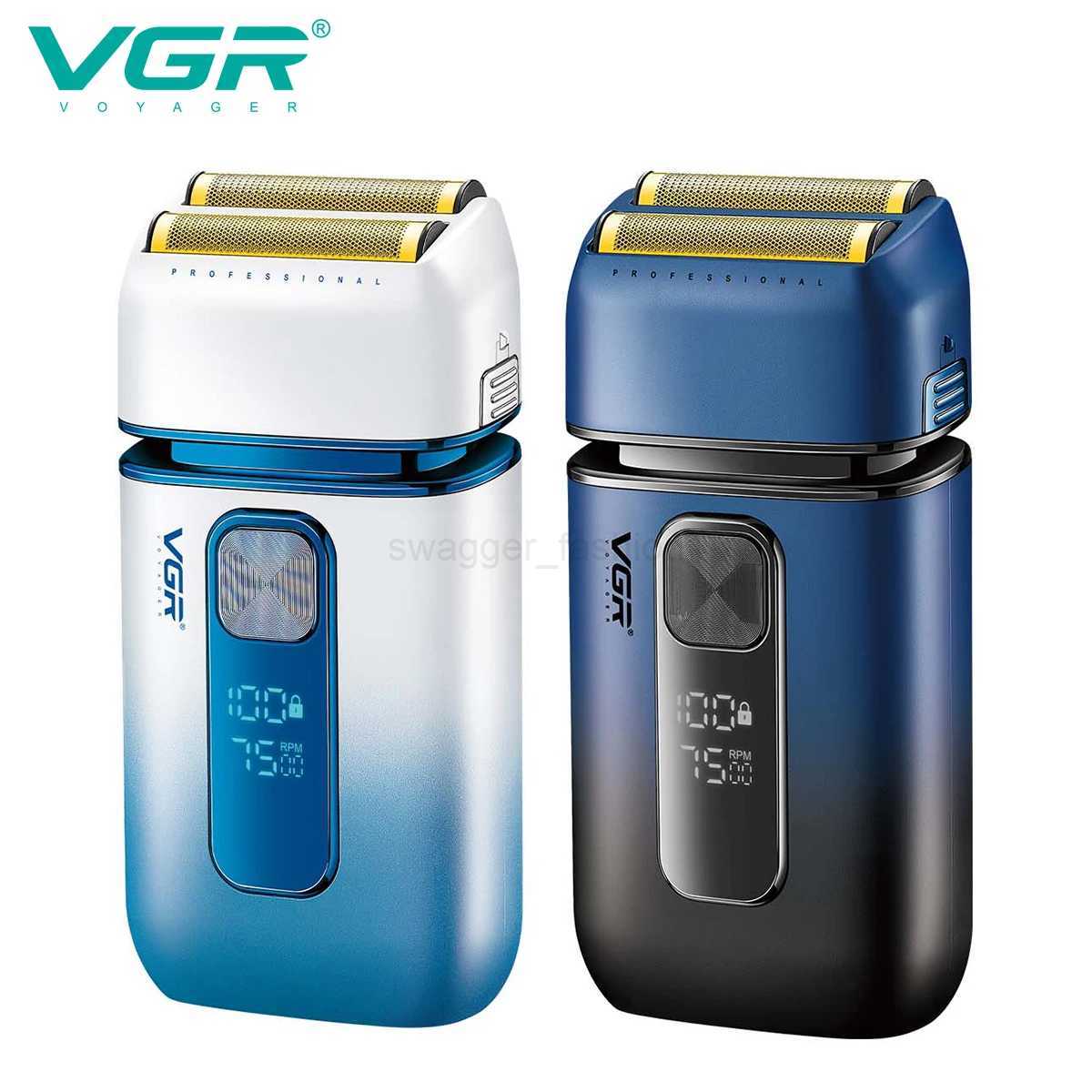 VGR Electric Shaver Professional Electric Dual Foil Shaver for Men Washable IPX6 Rechargeable Portable Mesh Trimmer V-362B240709
