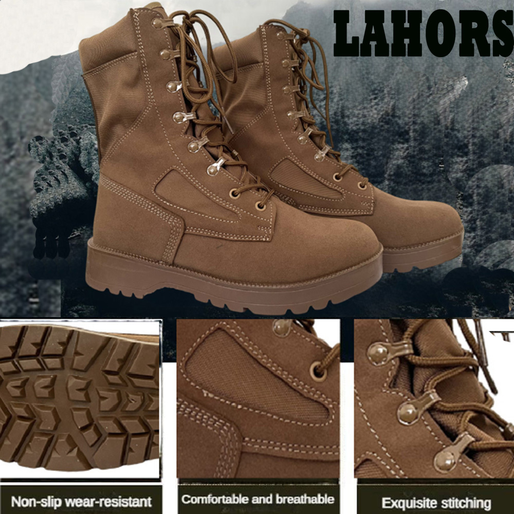 LAHORS Brand Man Combat Tactical Waterproof Outdoor Hiking Shoes Desert Army Breathable Male Ankle Boots