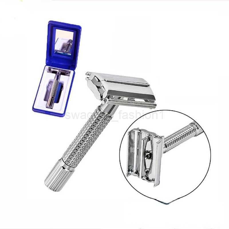 Traditional Safety Manual Razor T-type Razor for Men Classic Butterfly Double Edge Shaving Razor Chrome Sharp ShaverB240709