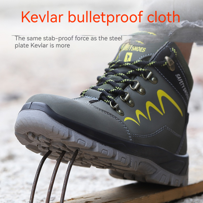 Men Steel Toe High Top Indestructible Shoes Puncture-Proof Anti-Smash Work Sneaker Winter Safety Boots