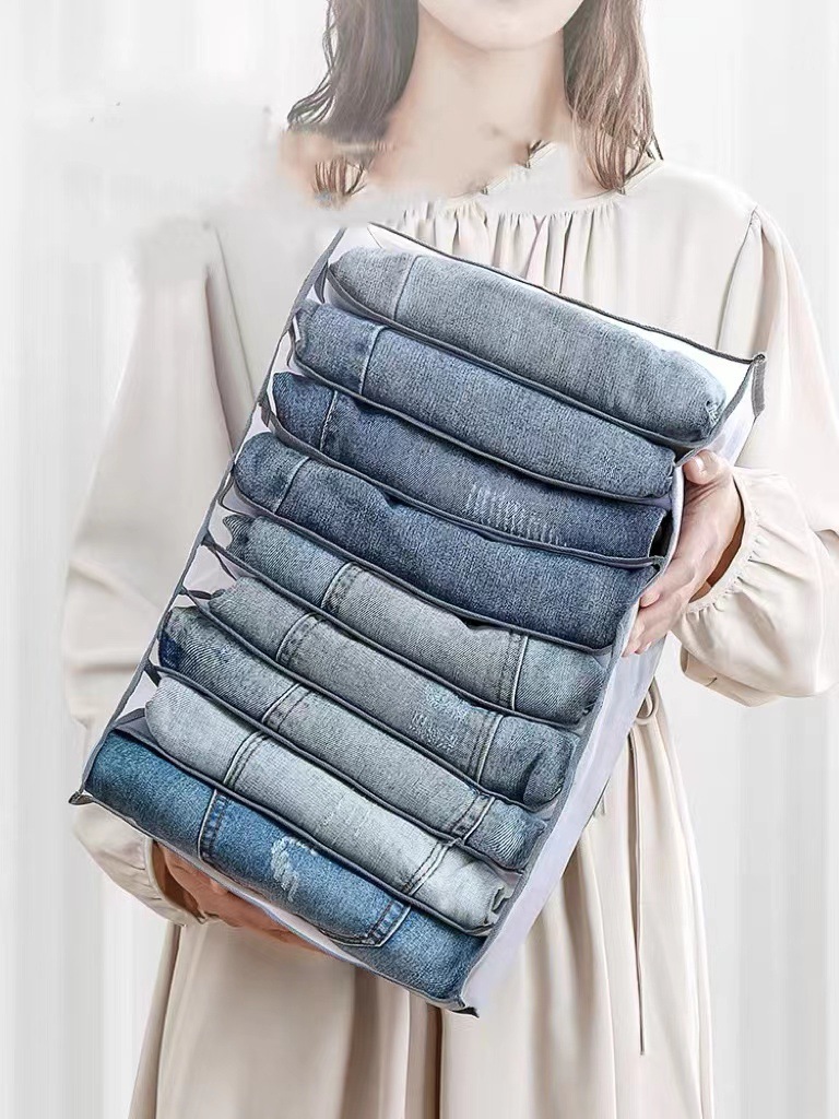 Tote bag Folding storage box, bra storage, underwear storage, socks storage box, clothing compartment bag, jeans box