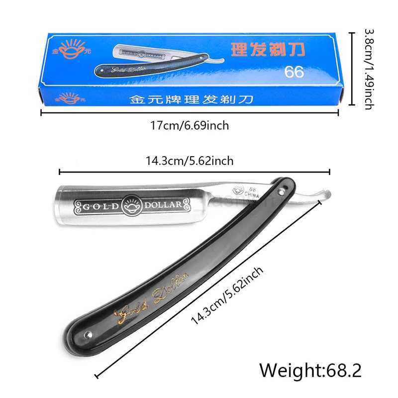 Barber Professional 66 Shaving Straight Razor Classic Manual Sharp Razors Folding Knife Men Stainless Steel ShaverB240709
